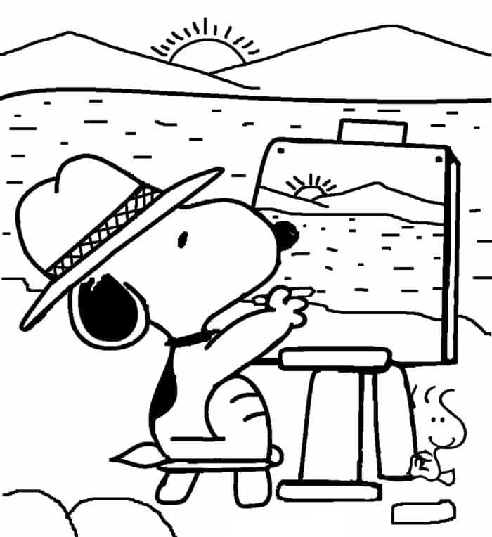 Free printable Snoopy coloring page #202914 from Cartoon Characters collection