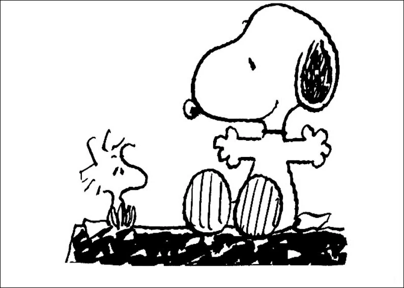 Free printable Snoopy coloring page #27068 from Cartoon Characters collection