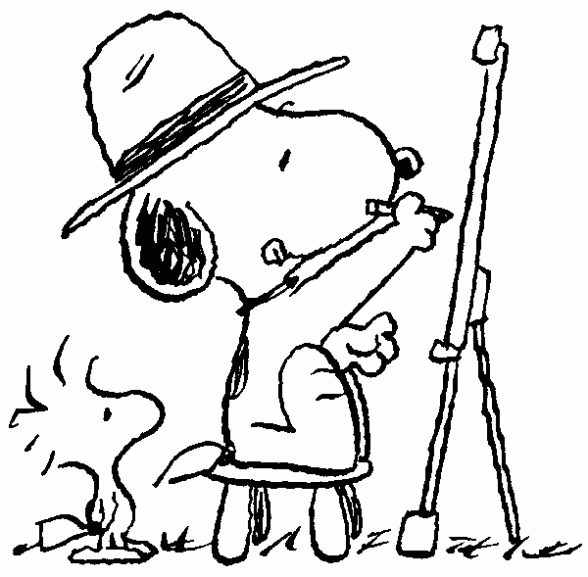 Free printable Snoopy coloring page #27070 from Cartoon Characters collection