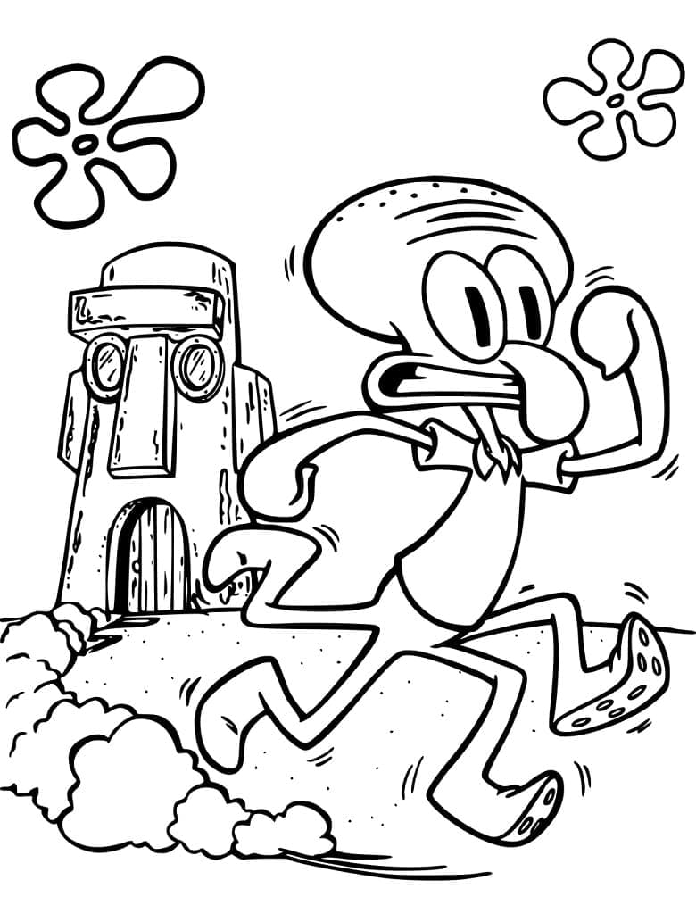 Free printable Squidward Tentacles coloring page #220571 from Cartoon Characters collection