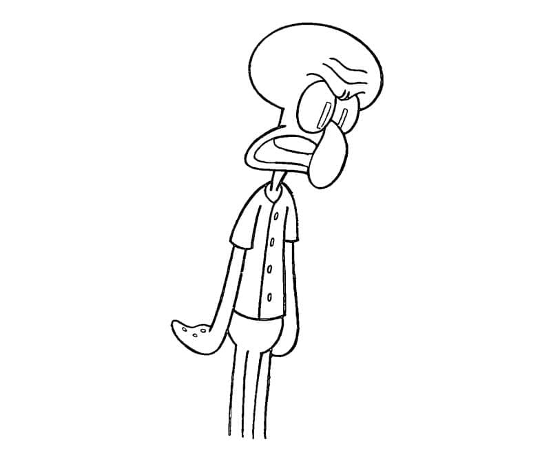 Free printable Squidward Tentacles coloring page #220579 from Cartoon Characters collection