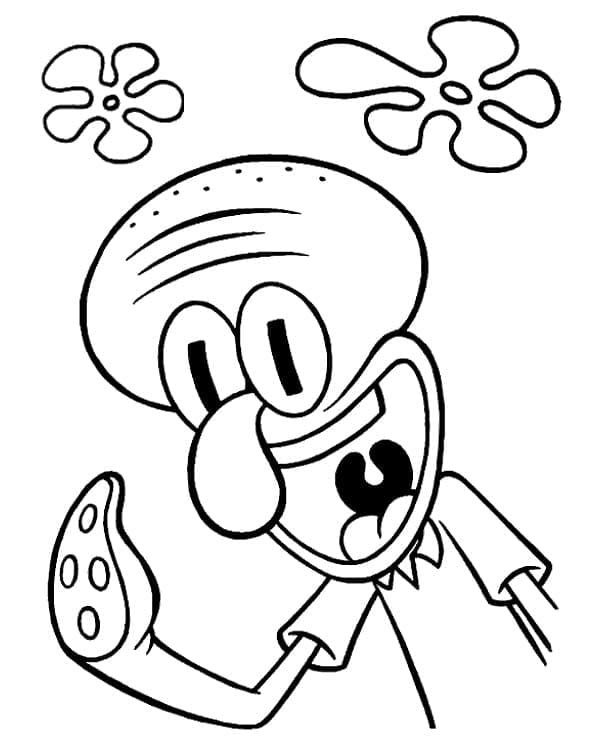 Free printable Squidward Tentacles coloring page #220586 from Cartoon Characters collection