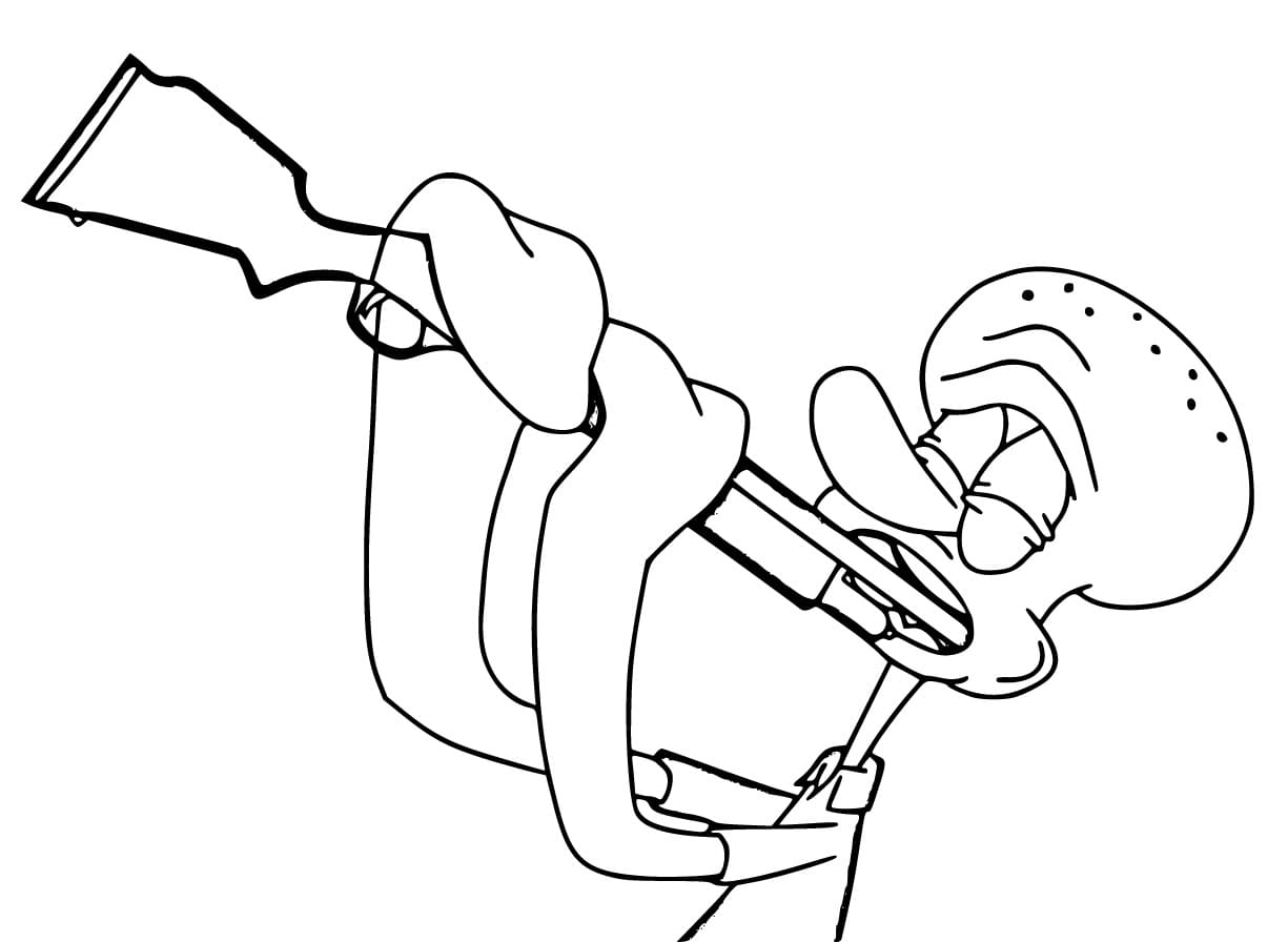Free printable Squidward Tentacles coloring page #220589 from Cartoon Characters collection