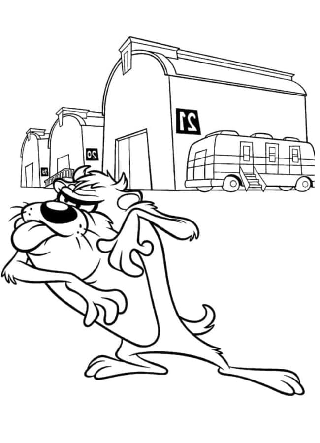 Free printable Taz coloring page #209800 from Cartoon Characters collection