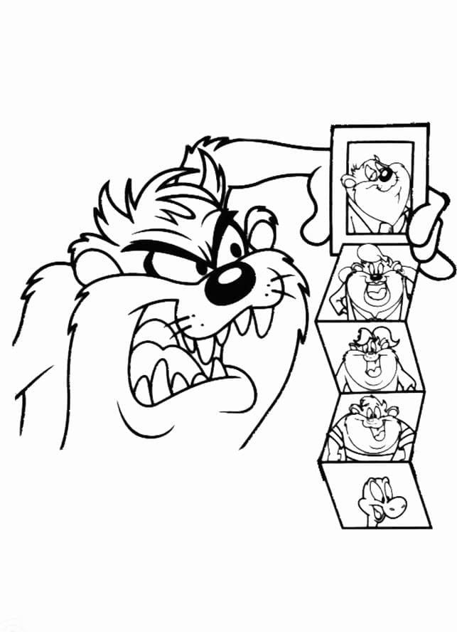 Free printable Taz coloring page #209811 from Cartoon Characters collection
