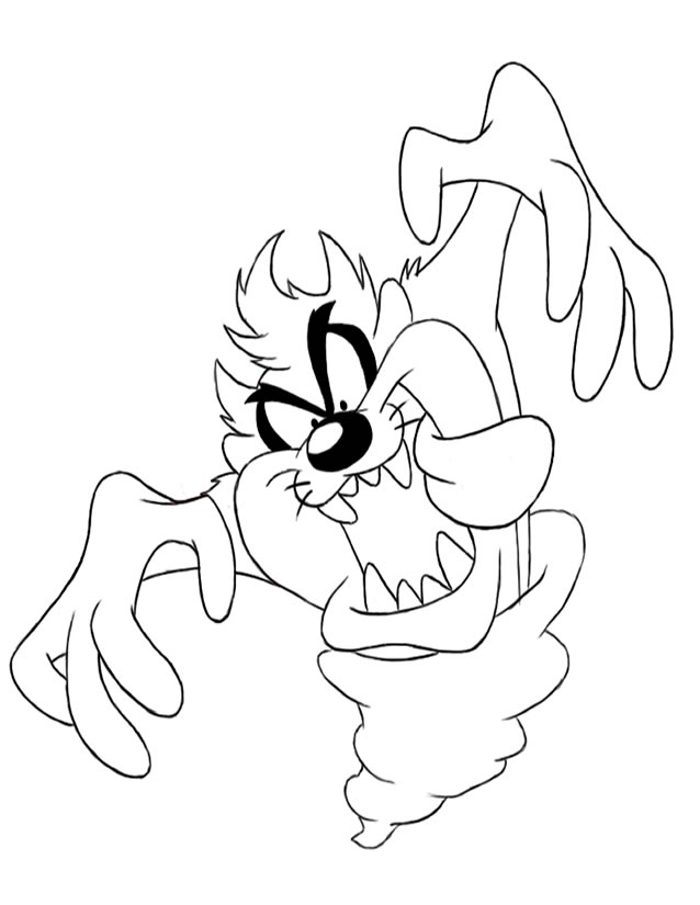 Free printable Taz coloring page #30921 from Cartoon Characters collection