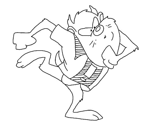 Free printable Taz coloring page #30962 from Cartoon Characters collection Free printable Taz coloring page #30962 from Cartoon Characters collection