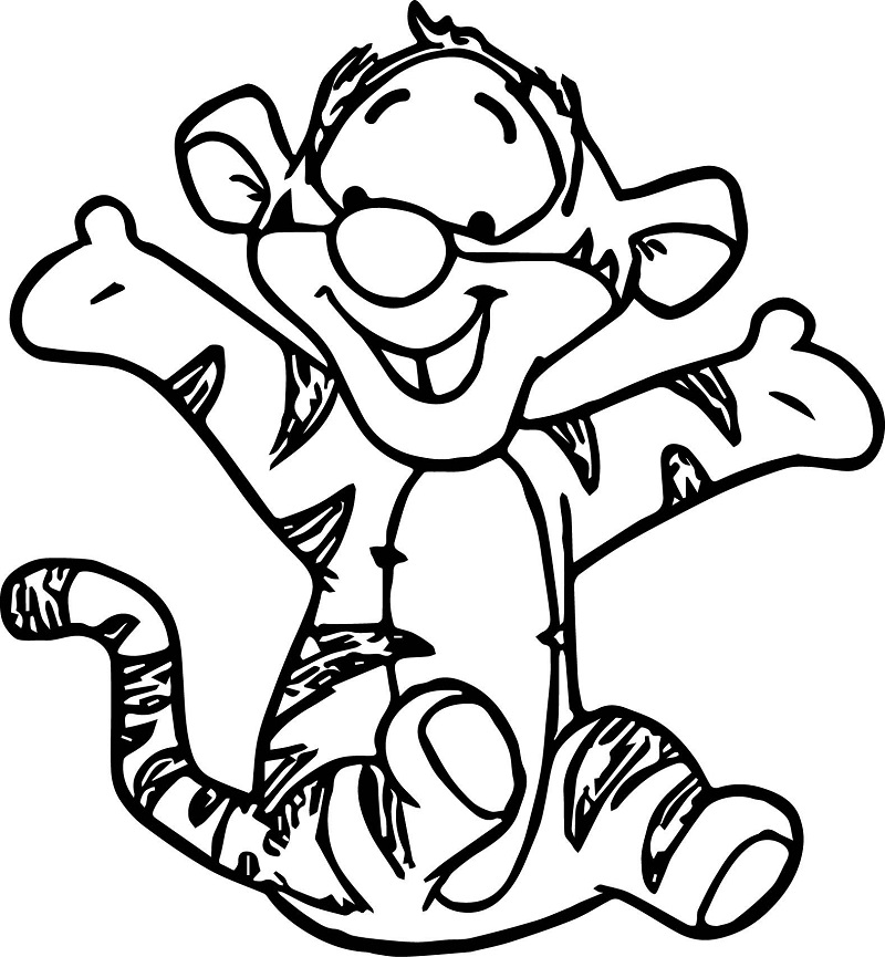 Free printable Tigger coloring page #188237 from Cartoon Characters collection Free printable Tigger coloring page #188237 from Cartoon Characters collection