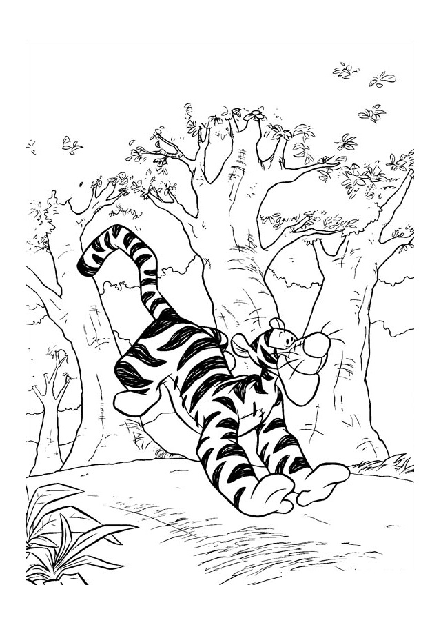Free printable Tigger coloring page #188248 from Cartoon Characters collection