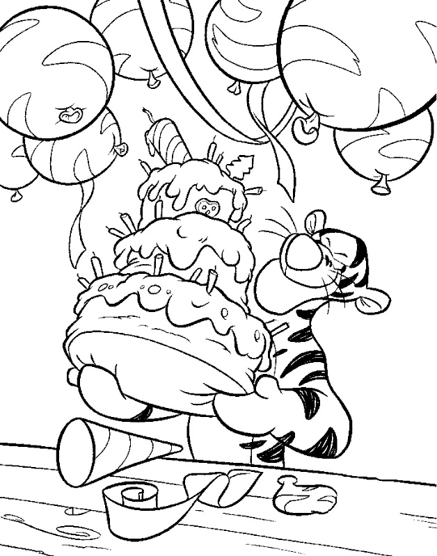 Free printable Tigger coloring page #188267 from Cartoon Characters collection