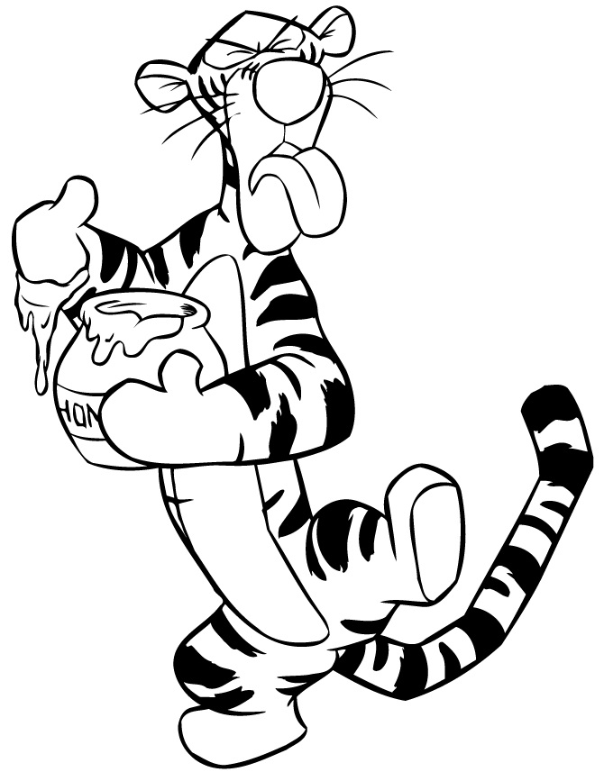 Free printable Tigger coloring page #188274 from Cartoon Characters collection