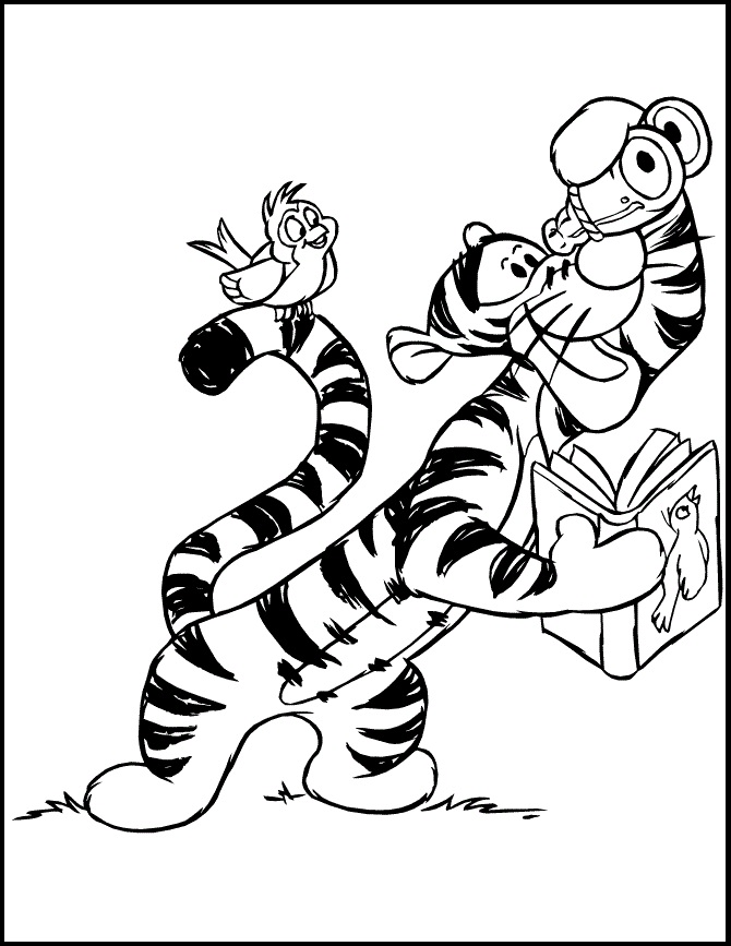 Free printable Tigger coloring page #188276 from Cartoon Characters collection