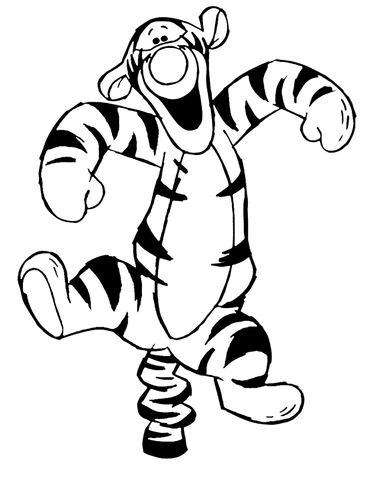 Free printable Tigger coloring page #188278 from Cartoon Characters collection