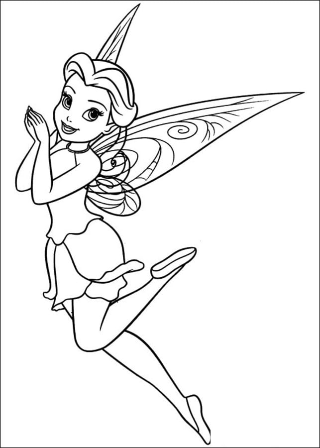 Free printable Tinker Bell coloring page #170495 from Cartoon Characters collection