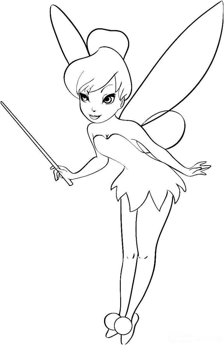 Free printable Tinker Bell coloring page #170498 from Cartoon Characters collection