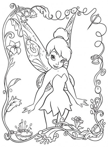 Free printable Tinker Bell coloring page #170531 from Cartoon Characters collection