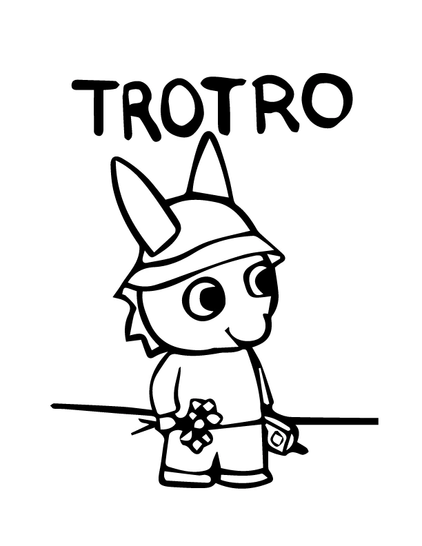 Coloring page: Trotro (Cartoon Characters) #33940 - Free Printable Coloring Pages