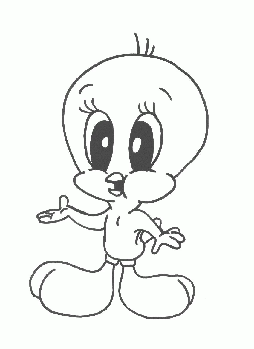 Coloring page: Tweety and Sylvester (Cartoon Characters) #29209 - Free Printable Coloring Pages