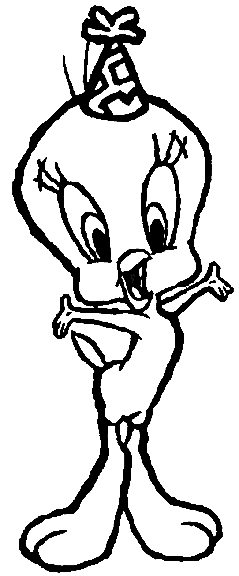 Free printable Tweety and Sylvester coloring page #29307 from Cartoon Characters collection