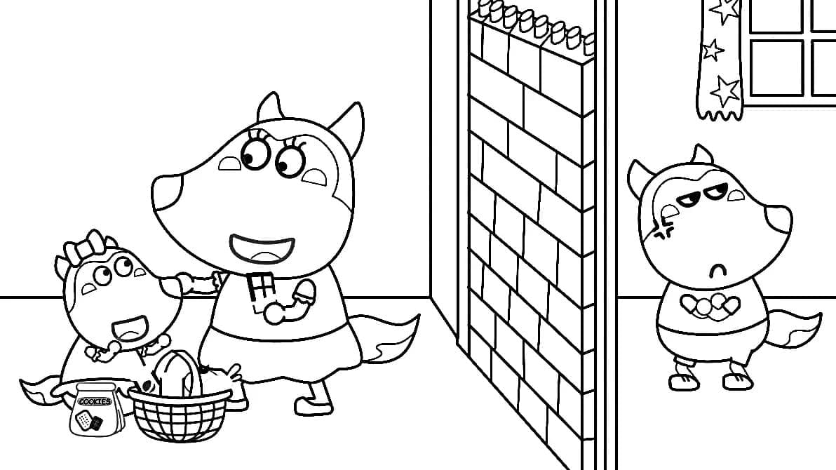 Free printable Wolfoo coloring page #185585 from Cartoon Characters collection