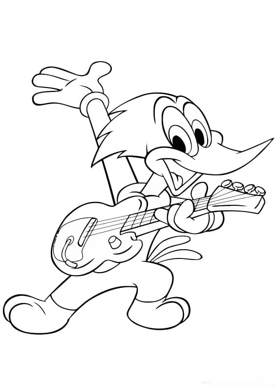 Free printable Woody Woodpecker coloring page #208902 from Cartoon Characters collection