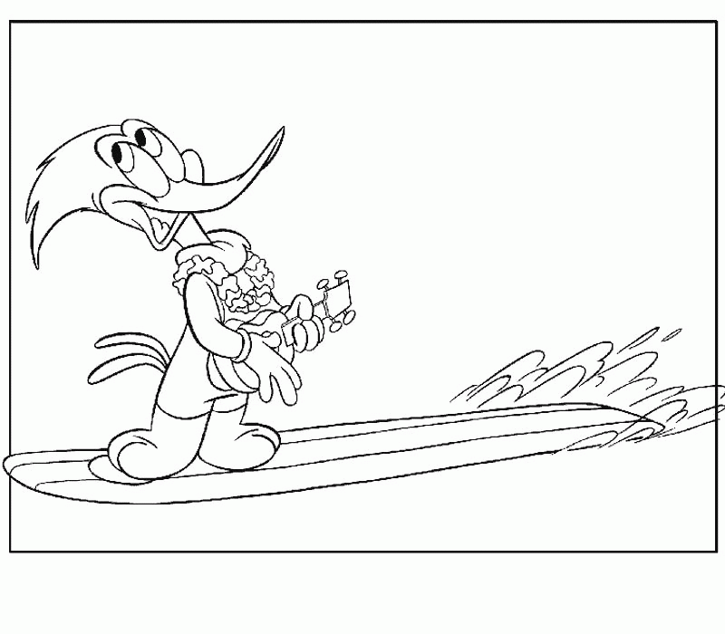 Free printable Woody Woodpecker coloring page #28488 from Cartoon Characters collection