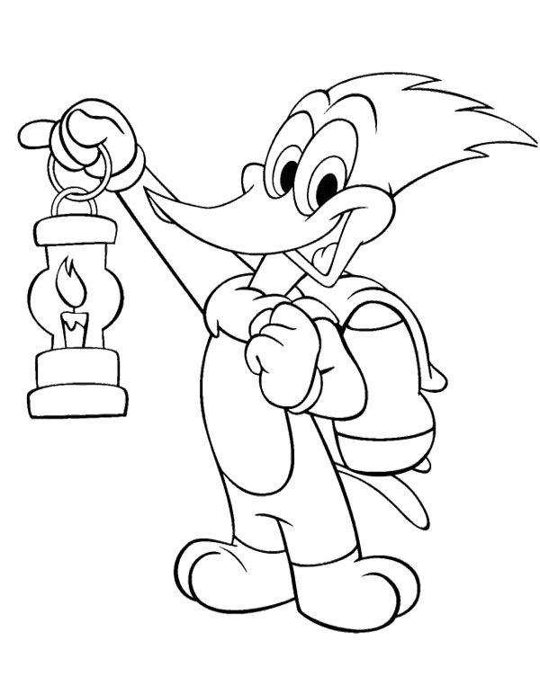 Free printable Woody Woodpecker coloring page #28516 from Cartoon Characters collection
