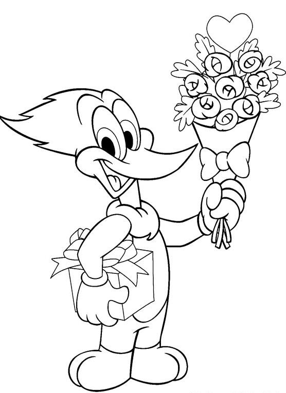 Free printable Woody Woodpecker coloring page #28586 from Cartoon Characters collection Free printable Woody Woodpecker coloring page #28586 from Cartoon Characters collection