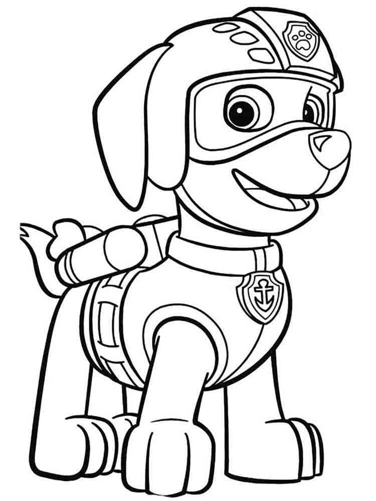 Free printable Zuma PAW Patrol coloring page #181693 from Cartoon Characters collection