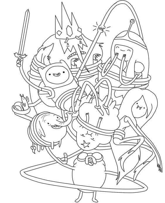 Free printable Adventure Time coloring page #206942 from Cartoons and Animated Shows collection