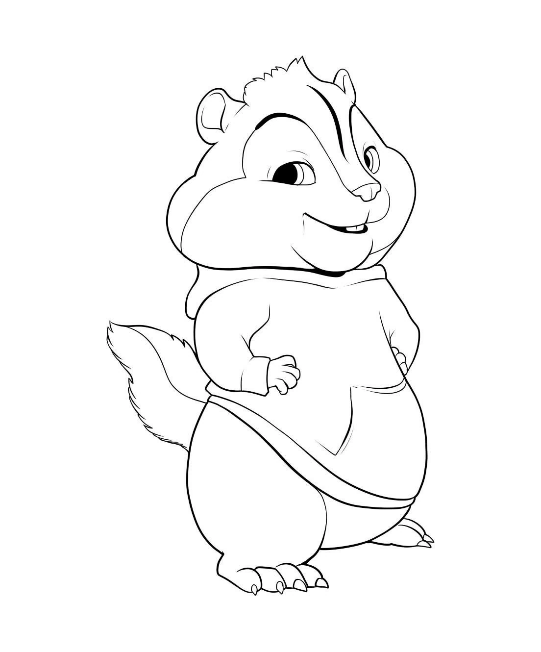 Free printable Alvin and the Chipmunks coloring page #128239 from Cartoons and Animated Shows collection