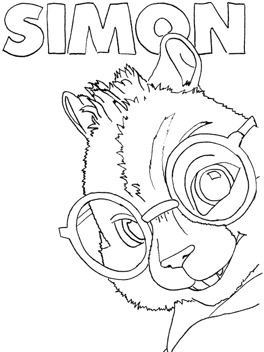 Coloring page: Alvin and the Chipmunks (Cartoons and Animated Shows) #128247 - Free Printable Coloring Pages