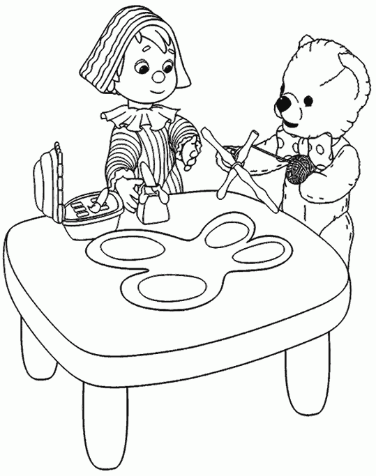 Coloring page: Andy Pandy (Cartoons and Animated Shows) #26716 - Free Printable Coloring Pages