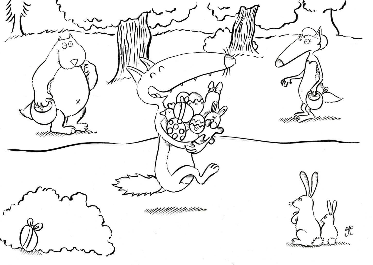 Coloring page: Auzou Wolf (Cartoons and Animated Shows) #217252 - Free Printable Coloring Pages