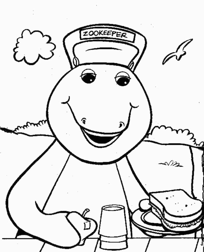 Free printable Barney and friends coloring page #40924 from Cartoons and Animated Shows collection
