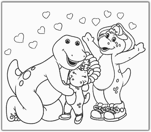 Coloring page: Barney and friends (Cartoons and Animated Shows) #40959 - Free Printable Coloring Pages