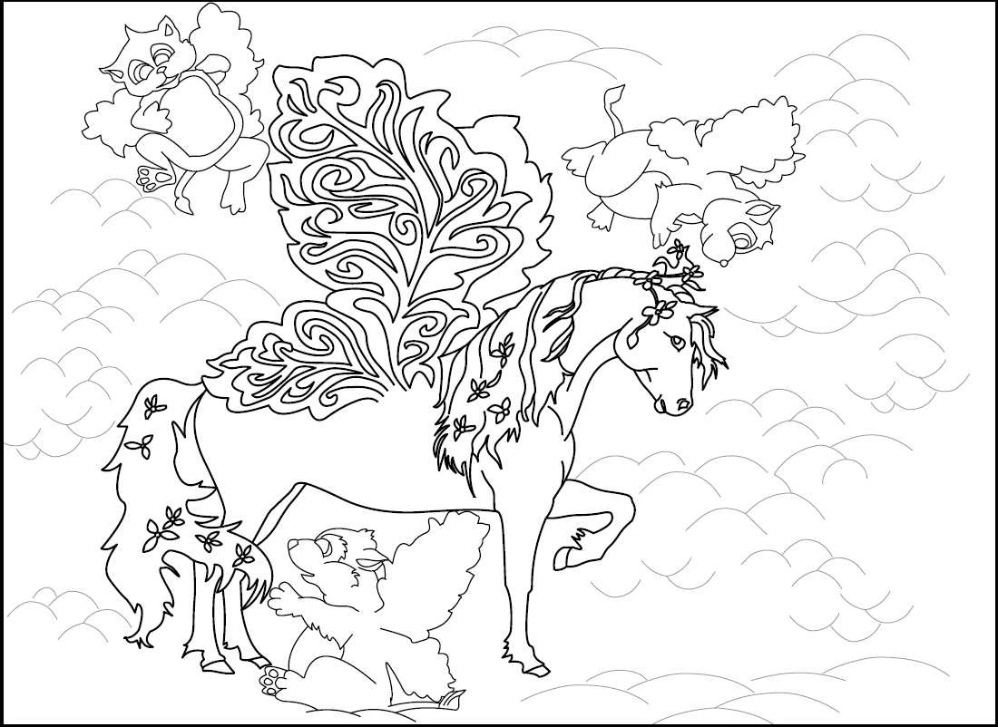 Coloring page: Bella Sara (Cartoons and Animated Shows) #41316 - Free Printable Coloring Pages