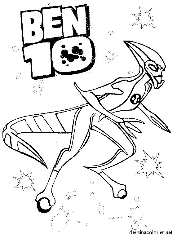 Coloring page: Ben 10 (Cartoons and Animated Shows) #40435 - Free Printable Coloring Pages