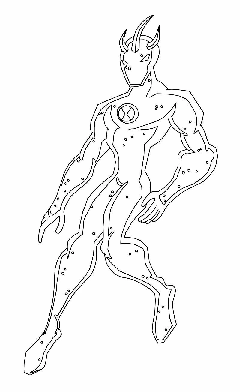 Coloring page: Ben 10 (Cartoons and Animated Shows) #40464 - Free Printable Coloring Pages