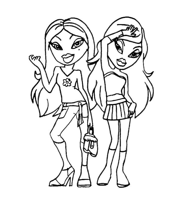 Free printable Bratz coloring page #32369 from Cartoons and Animated Shows collection Free printable Bratz coloring page #32369 from Cartoons and Animated Shows collection