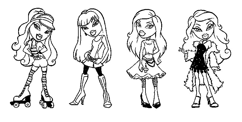 Free printable Bratz coloring page #32530 from Cartoons and Animated Shows collection Free printable Bratz coloring page #32530 from Cartoons and Animated Shows collection