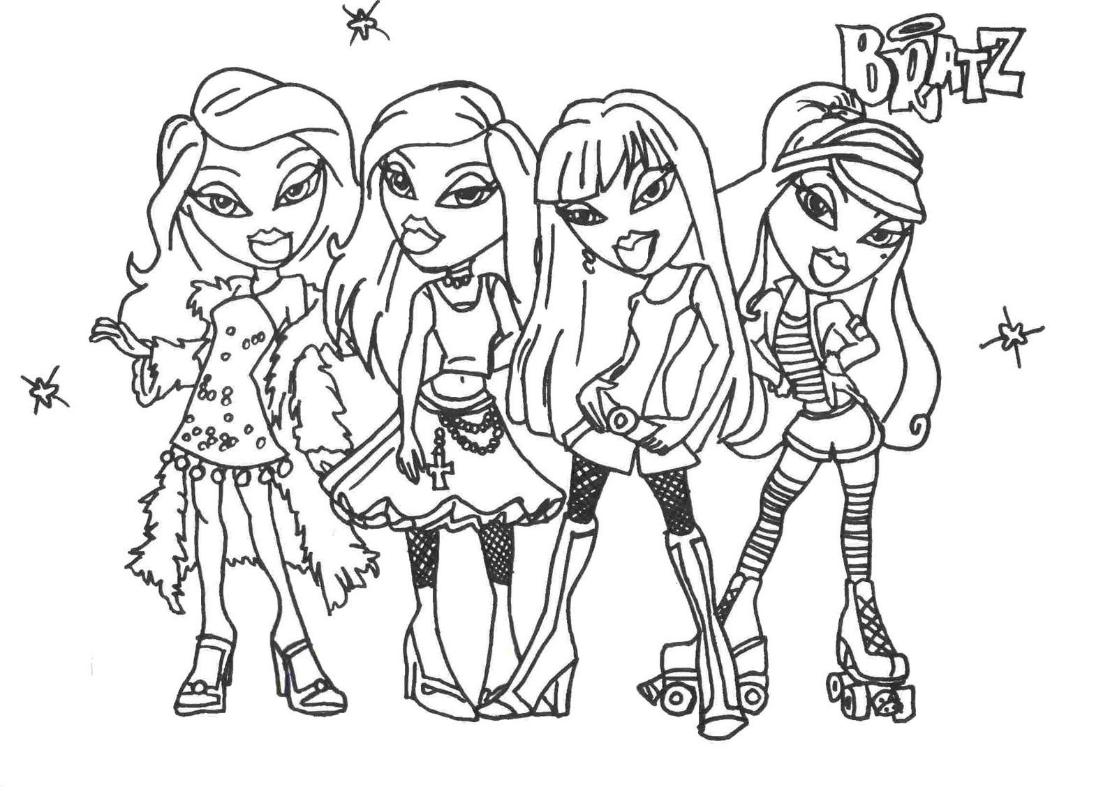Free printable Bratz coloring page #32617 from Cartoons and Animated Shows collection