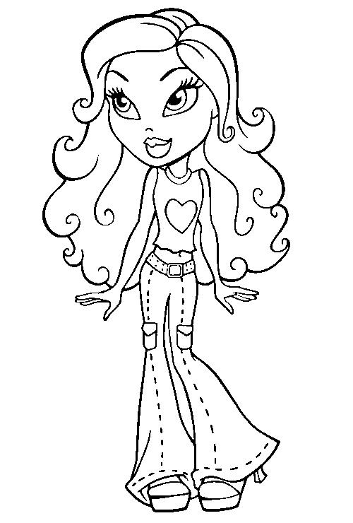 Free printable Bratz coloring page #32741 from Cartoons and Animated Shows collection