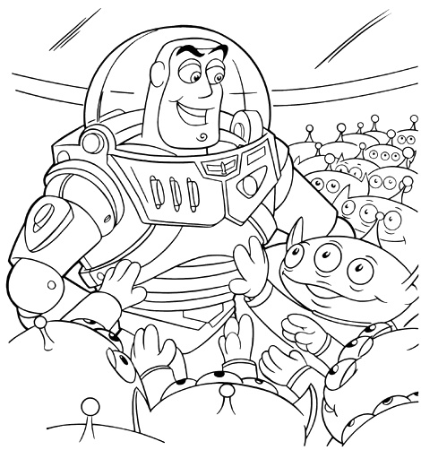 Coloring page: Buzz Lightyear of Star Command (Cartoons and Animated Shows) #46697 - Free Printable Coloring Pages