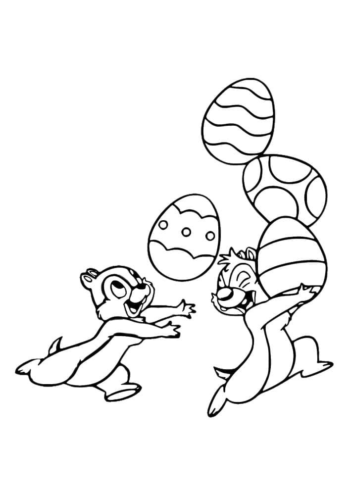 Coloring page: Chip and Dale for Kids (Cartoons and Animated Shows) #185792 - Free Printable Coloring Pages