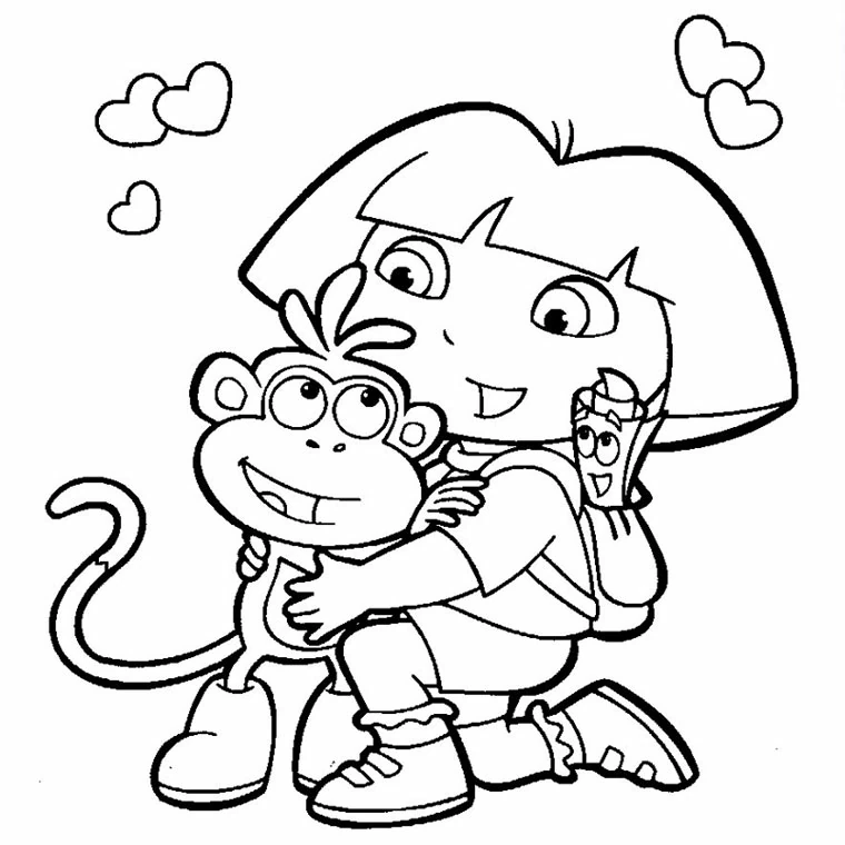 Free printable Dora the Explorer coloring page #29713 from Cartoons and Animated Shows collection Free printable Dora the Explorer coloring page #29713 from Cartoons and Animated Shows collection