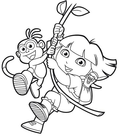 Free printable Dora the Explorer coloring page #30023 from Cartoons and Animated Shows collection