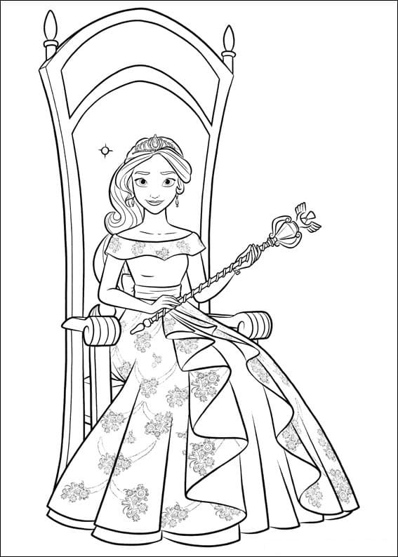 Free printable Elena of Avalor coloring page #187279 from Cartoons and Animated Shows collection