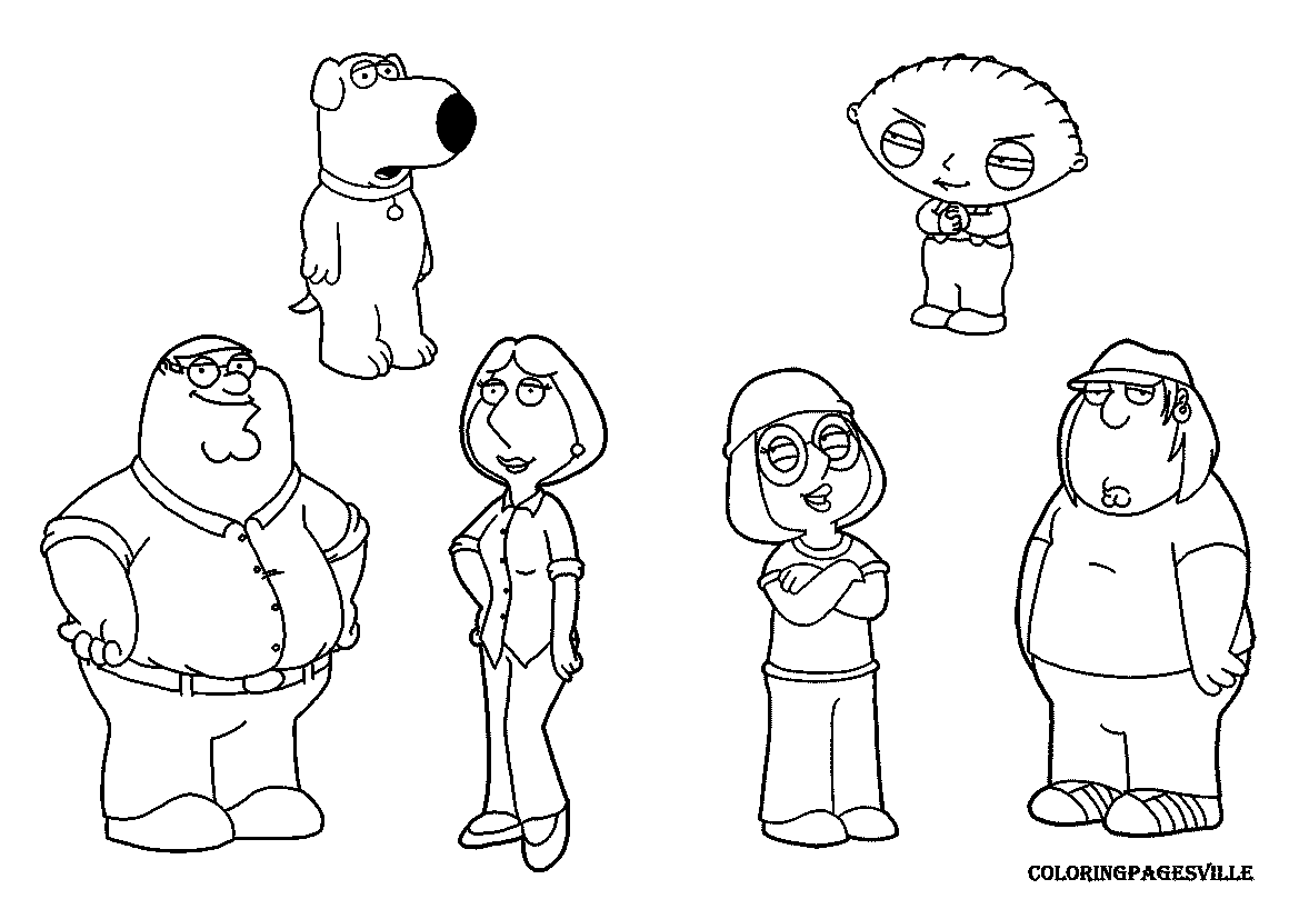 Free printable Family Guy coloring page #48775 from Cartoons and Animated Shows collection