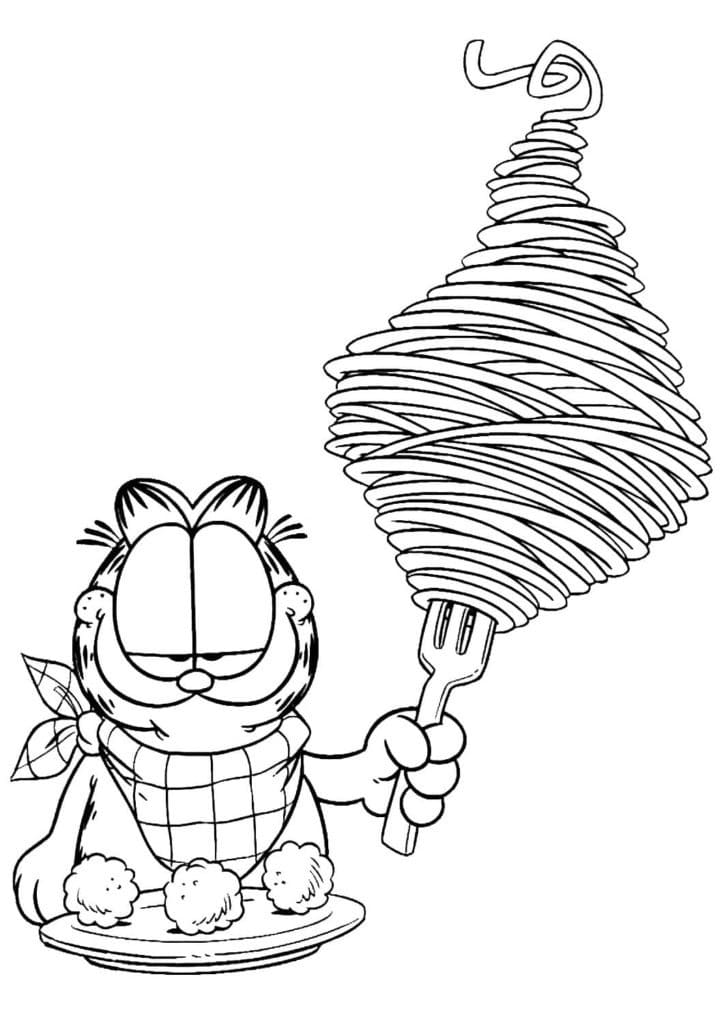 Free printable Garfield coloring page #196203 from Cartoons and Animated Shows collection